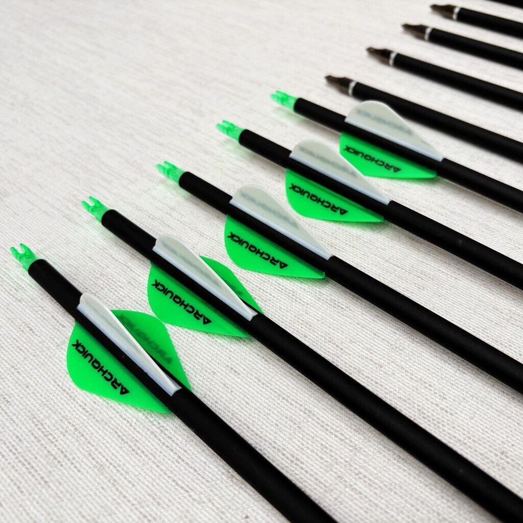 12/24x ARCHQUICK Carbon Arrows 31.5" Compound/Recurve Bow Hunting /Target