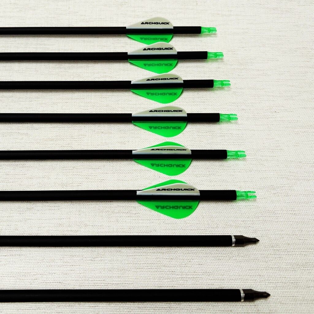 12/24x ARCHQUICK Carbon Arrows 31.5" Compound/Recurve Bow Hunting /Target