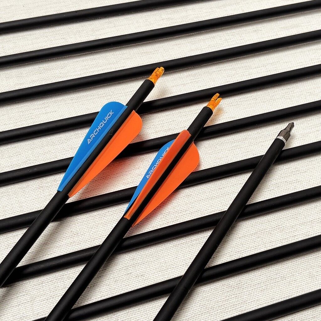 12/24x ARCHQUICK Carbon Arrows 31.5" Compound/Recurve Bow Hunting /Target SP500