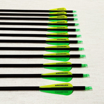 12/24x ARCHQUICK Carbon Arrows 31.5" for Compound/Recurve Bow Hunting /Target
