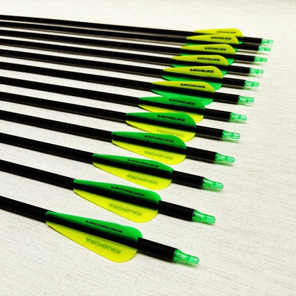 12/24x ARCHQUICK Carbon Arrows 31.5" for Compound/Recurve Bow Hunting /Target