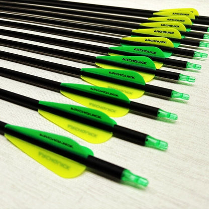 12/24x ARCHQUICK Carbon Arrows 31.5" for Compound/Recurve Bow Hunting /Target