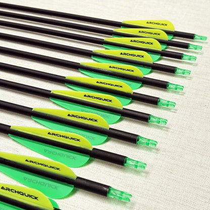 12/24x ARCHQUICK Carbon Arrows 31.5" for Compound/Recurve Bow Hunting /Target