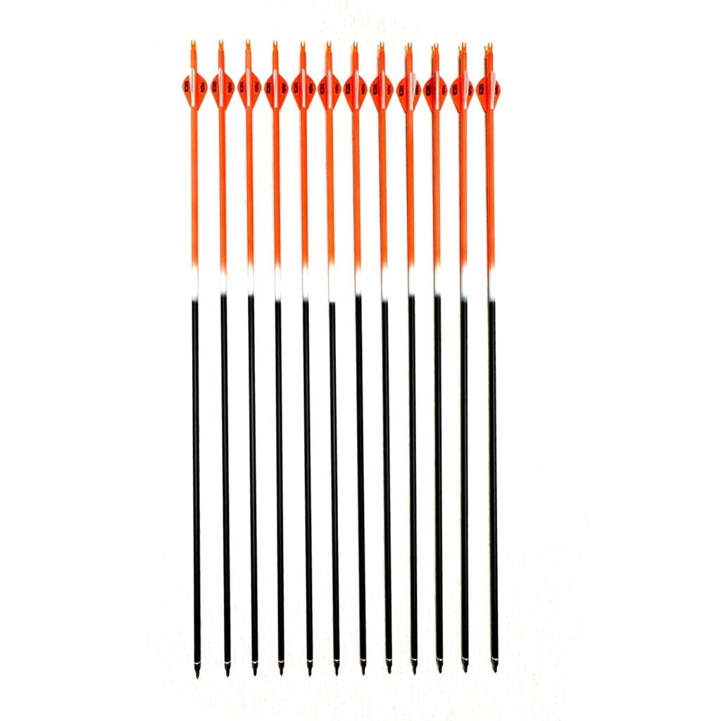 12x ARCHQUICK Carbon Arrows 32. 5" Spine 500 for Recurve Compound Bow 3 Colours