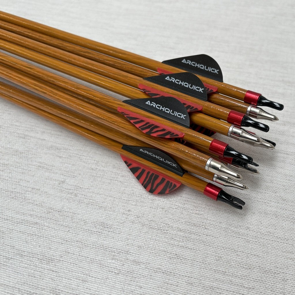 ARCHQUICK Archery 31.5" Carbon Arrows Hunting Spine 500 for Compound Recurve bow