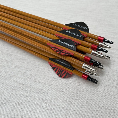 ARCHQUICK Archery 31.5" Carbon Arrows Hunting Spine 500 for Compound Recurve bow