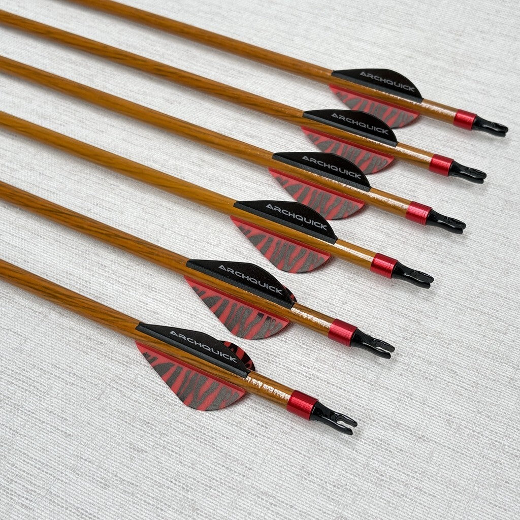 ARCHQUICK Archery 31.5" Carbon Arrows Hunting Spine 500 for Compound Recurve bow