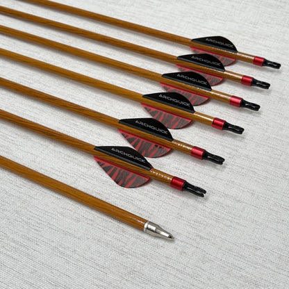 ARCHQUICK Archery 31.5" Carbon Arrows Hunting Spine 500 for Compound Recurve bow