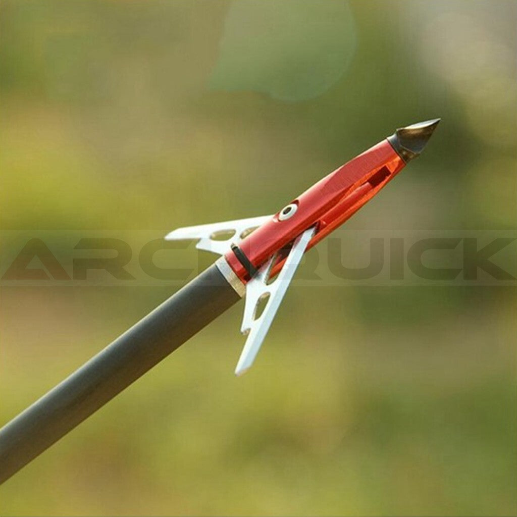 Archquick Archery Mechanical Broadheads  - 100 grain open on impact Compound bow