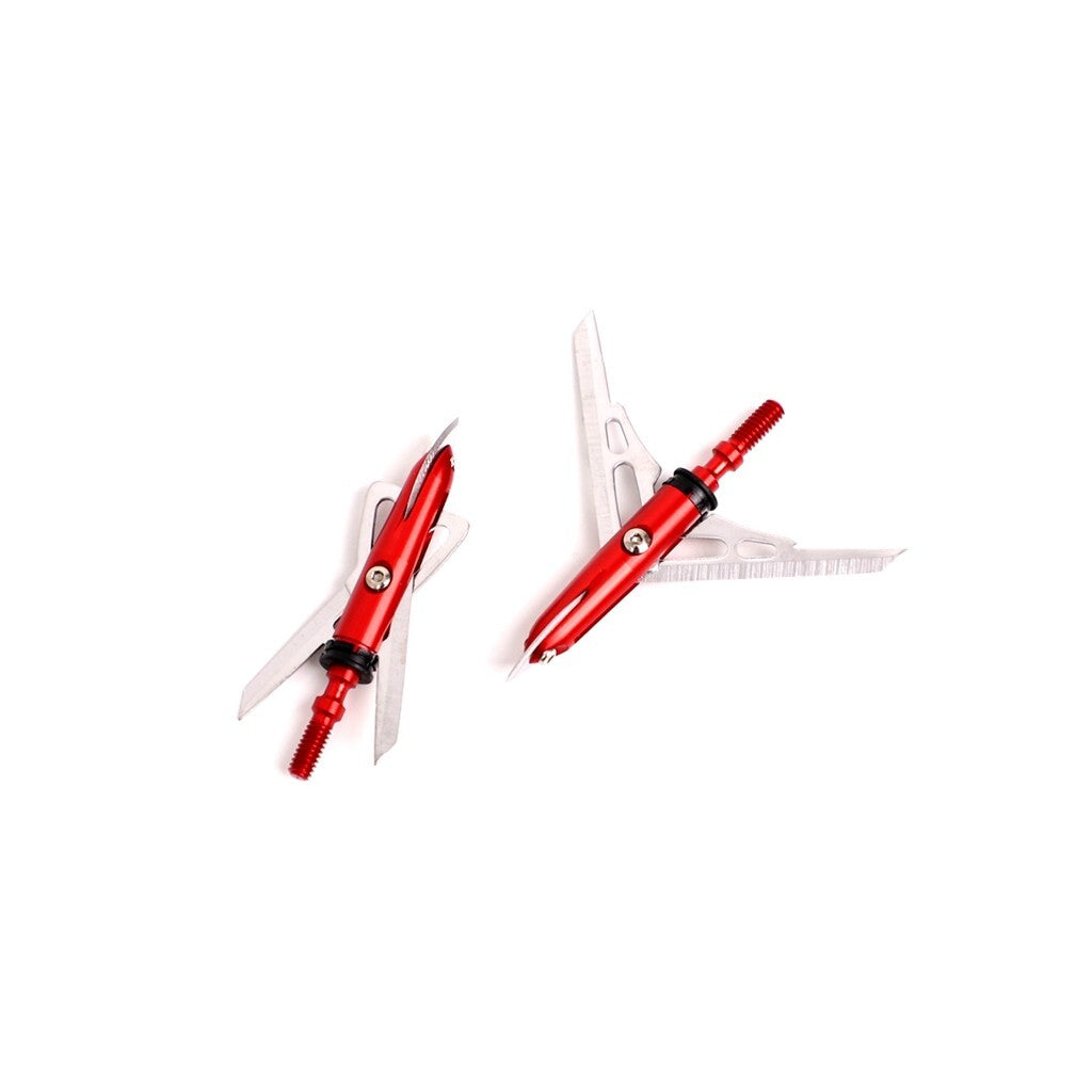 ARCHQUICK Mechanical Broadhead-100 grain open on impact Compound Bow Hunting Red