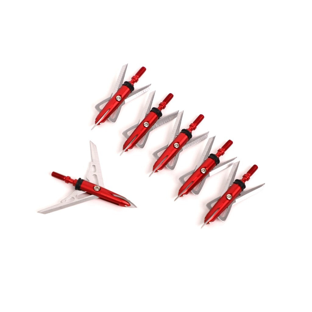 ARCHQUICK Mechanical Broadhead-100 grain open on impact Compound Bow Hunting Red