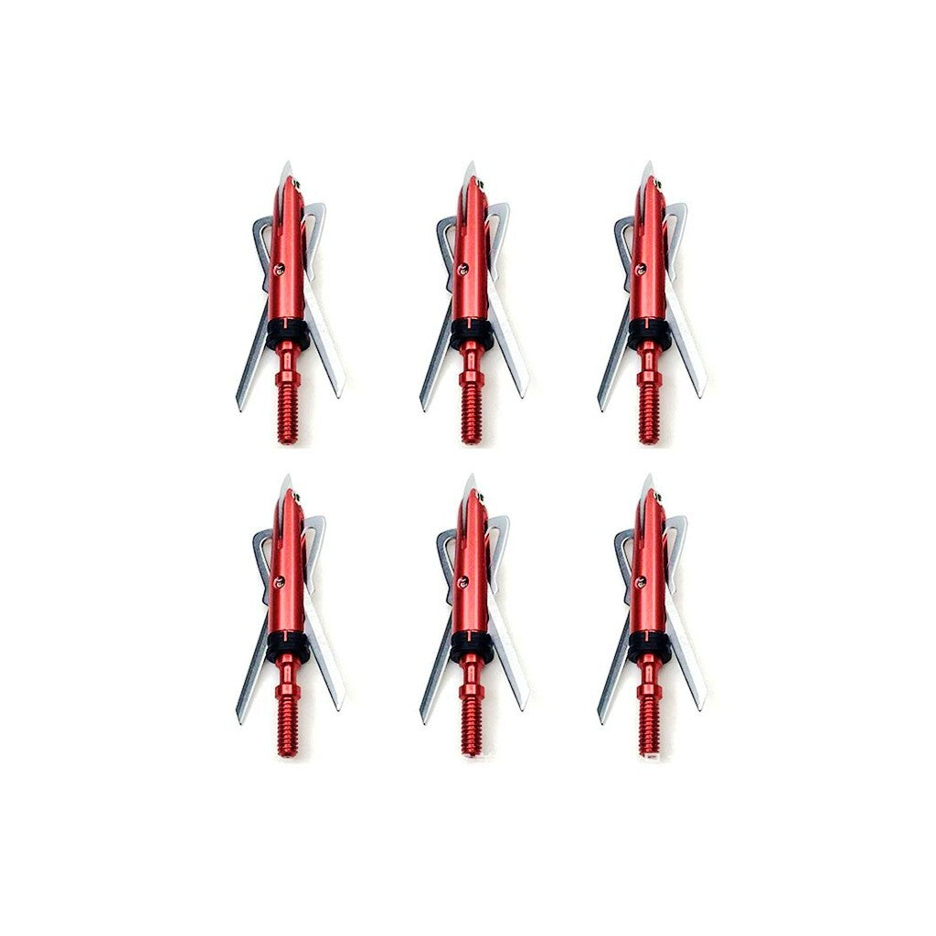 ARCHQUICK Mechanical Broadhead-100 grain open on impact Compound Bow Hunting Red