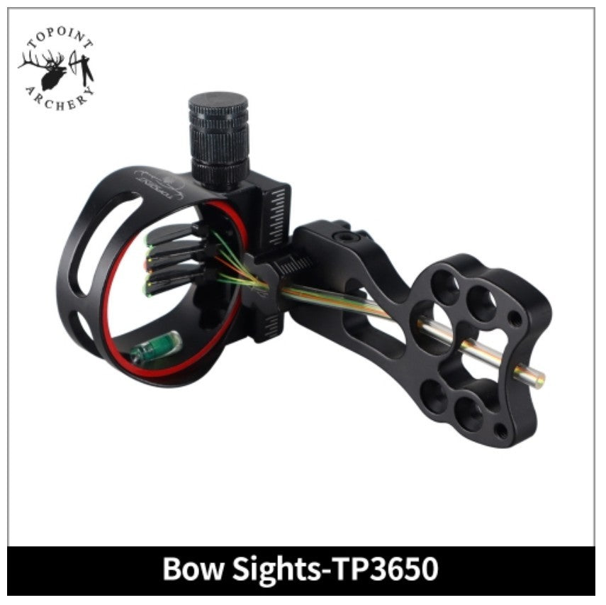 Topoint Compound Bow Sight 5 Pin CNC Body with LED Light Bow Hunting