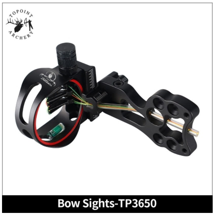 Topoint Compound Bow Sight 5 Pin CNC Body with LED Light Bow Hunting