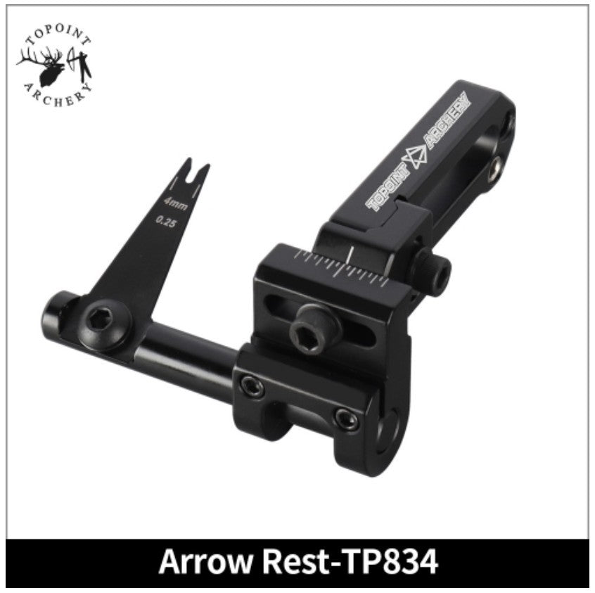 Topoint Compound Bow Arrow Rest for Target CNC Alu Adjustable Metal Clips R/H