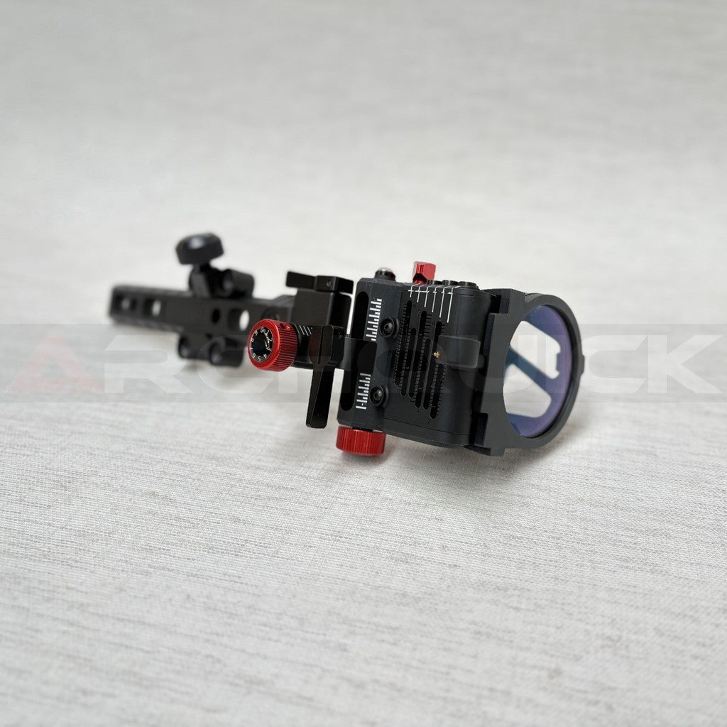 Archquick Compound Bow Sight 7 Pin with 6x Lens Micro Adjust Tool-Less Bow Hunt