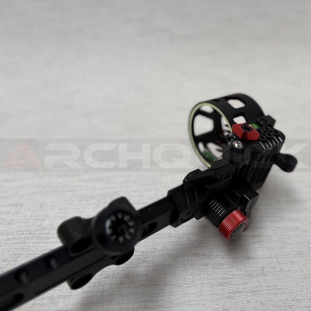 Archquick Compound Bow Sight 7 Pin with 6x Lens Micro Adjust Tool-Less Bow Hunt