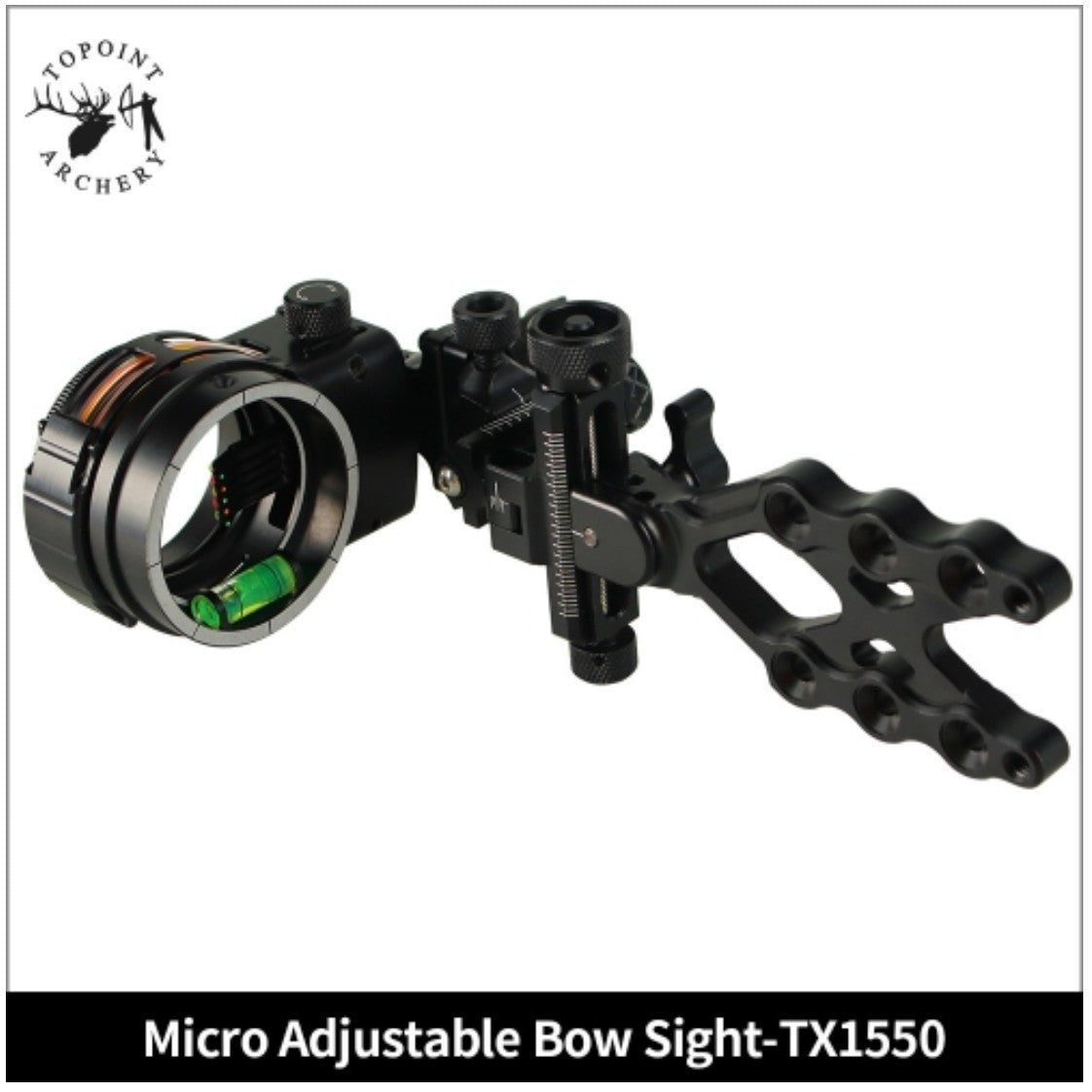 Topoint 5 Pin Compound Bow Sight Micro Adjustable Bow Sight TX1550