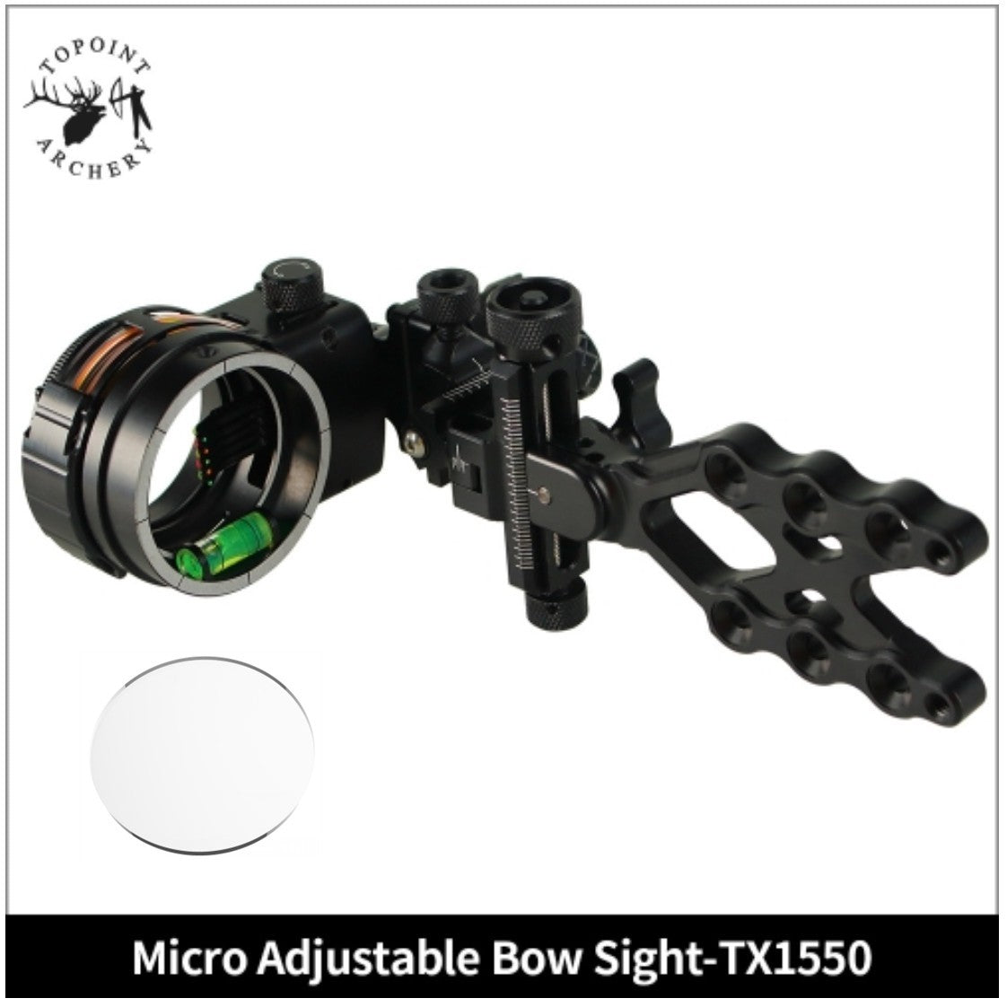 Topoint 5 Pin Compound Bow Sight Micro Adjustable Bow Sight TX1550