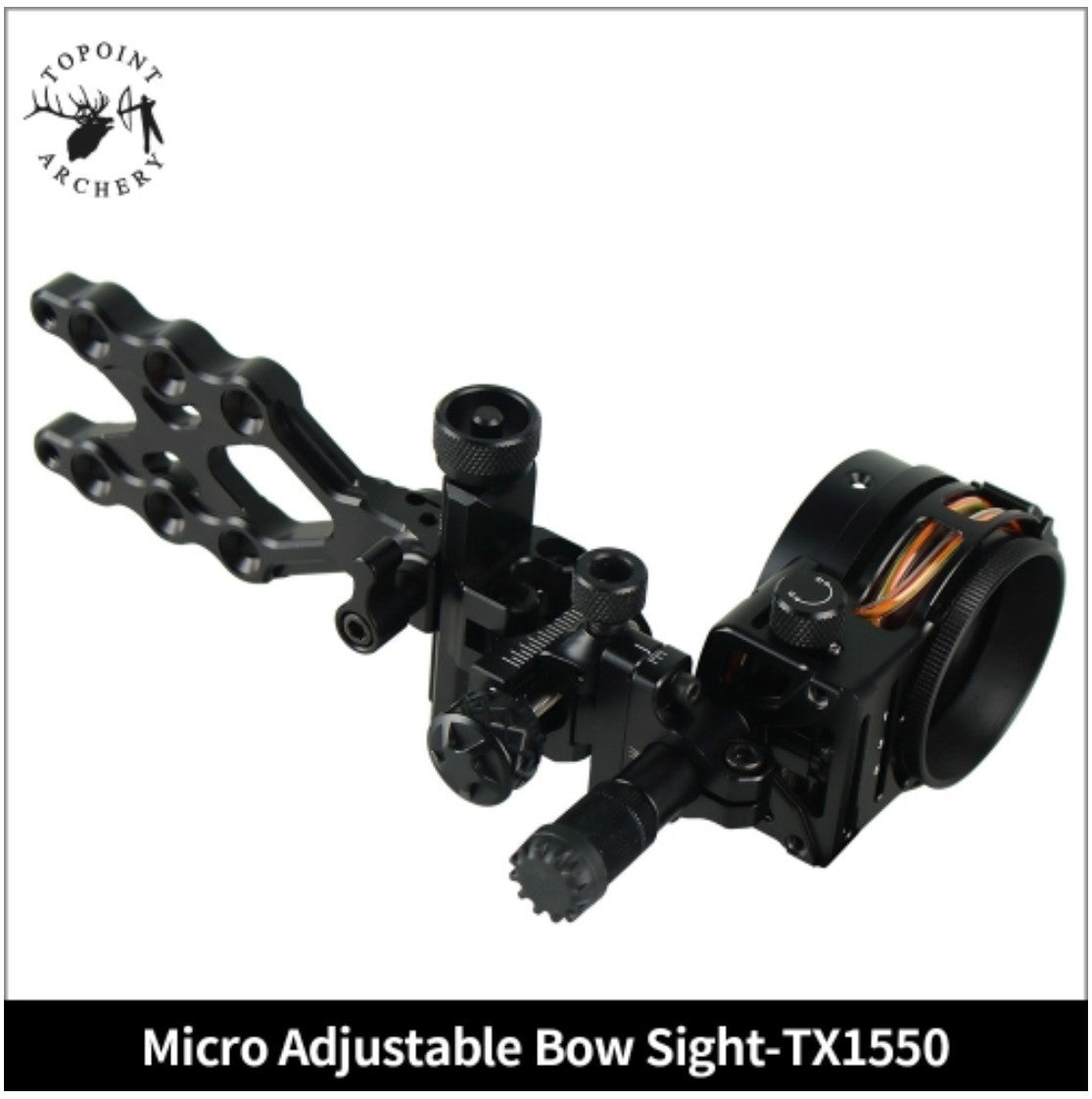 Topoint 5 Pin Compound Bow Sight Micro Adjustable Bow Sight TX1550