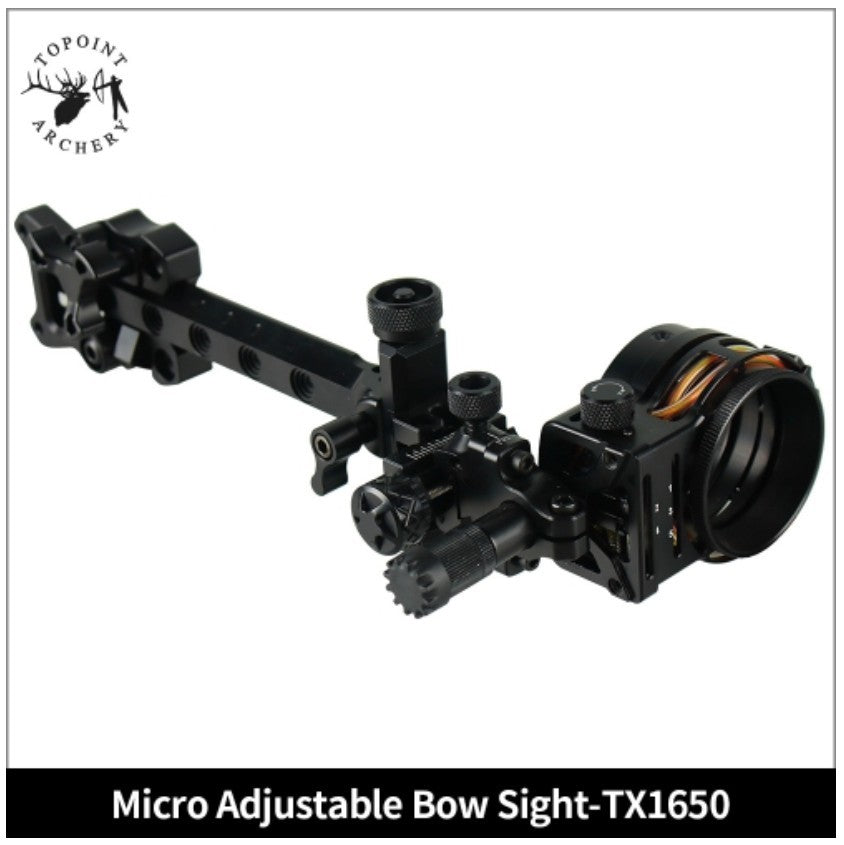 Topoint 5 Pin Compound Bow Sight Micro Adjustable Bow Sight TX1650