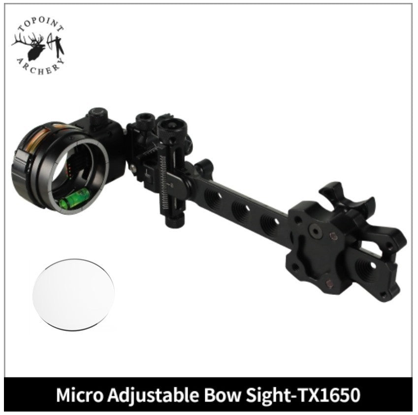Topoint 5 Pin Compound Bow Sight Micro Adjustable Bow Sight TX1650