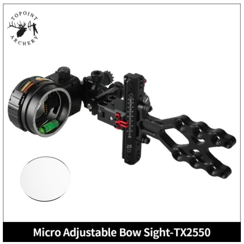 Topoint 5-Pin Compound Bow Sight Micro Adjustable Bow Sight TX2550
