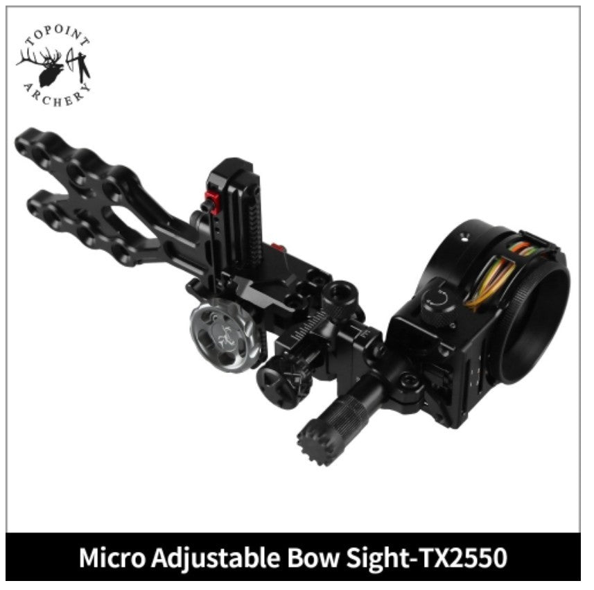 Topoint 5-Pin Compound Bow Sight Micro Adjustable Bow Sight TX2550