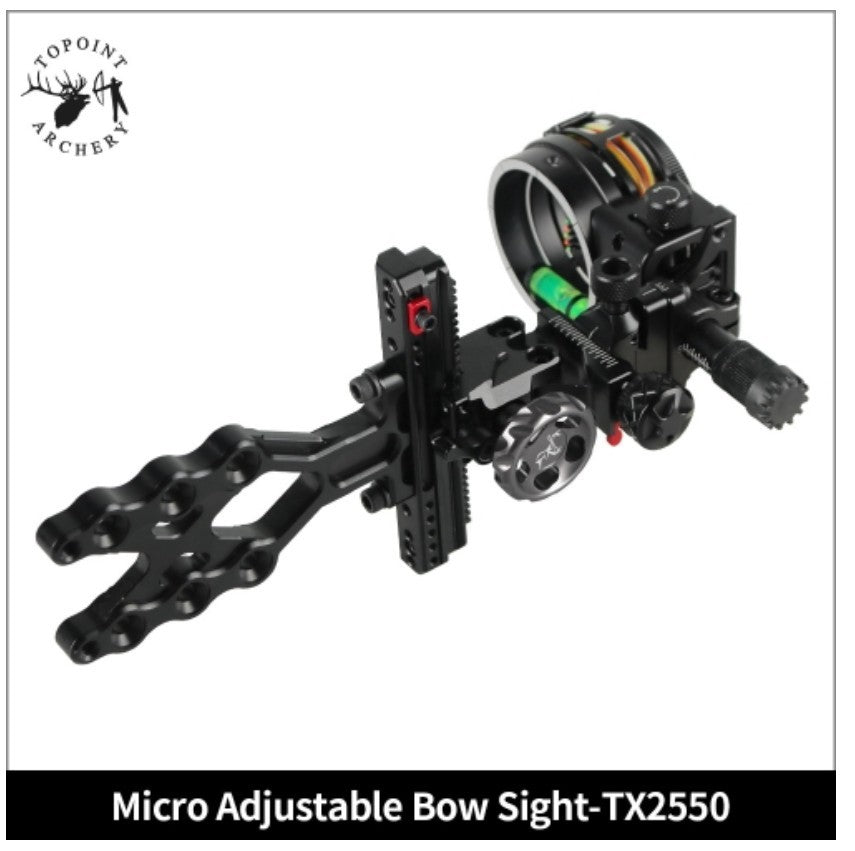 Topoint 5-Pin Compound Bow Sight Micro Adjustable Bow Sight TX2550