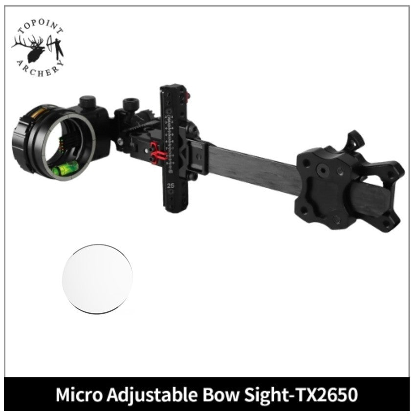 Topoint 5-Pin Compound Bow Sight Micro Adjustable Bow Sight TX2650