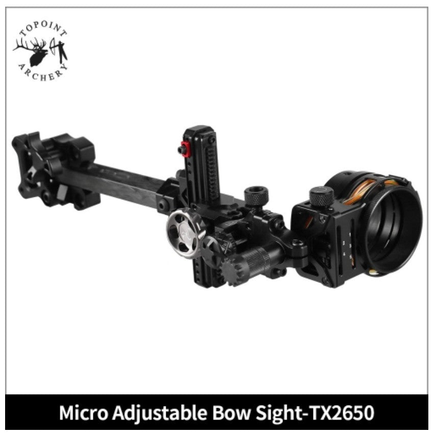 Topoint 5-Pin Compound Bow Sight Micro Adjustable Bow Sight TX2650