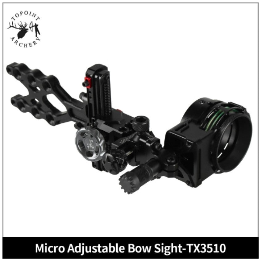 Topoint 1-Pin Compound Bow Sight Micro Adjustable Bow Sight TX3510