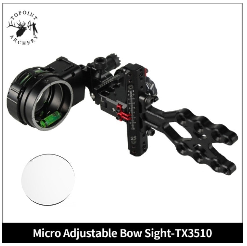Topoint 1-Pin Compound Bow Sight Micro Adjustable Bow Sight TX3510