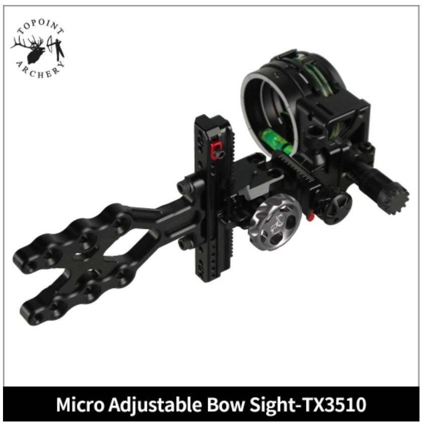 Topoint 1-Pin Compound Bow Sight Micro Adjustable Bow Sight TX3510