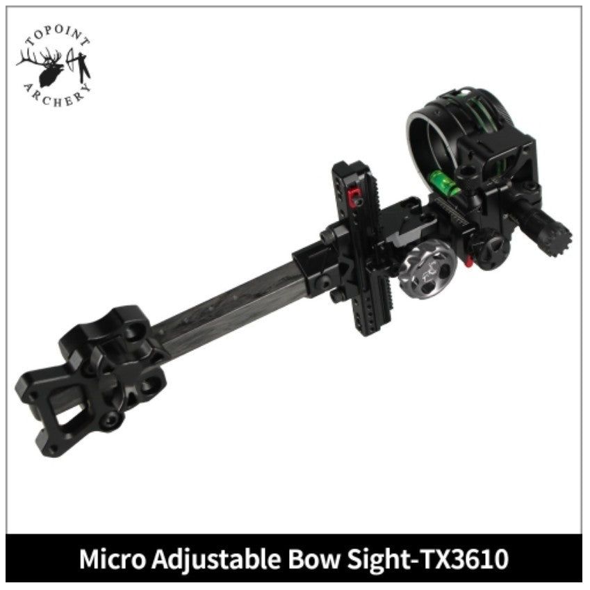 Topoint 1-Pin Compound Bow Sight Micro Adjustable Bow Sight TX3610
