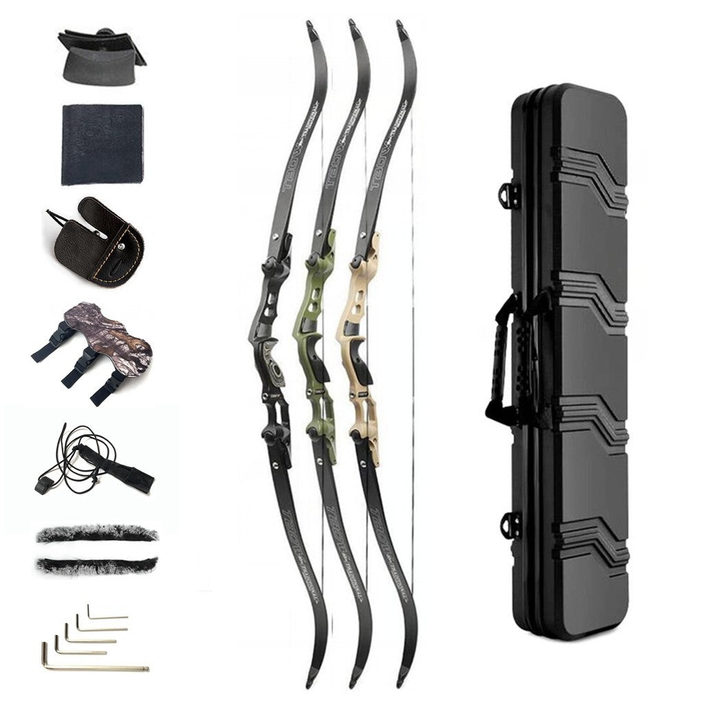 Junxing Archery Taow 62" ILF Recurve Bow 30-60lbs Takedown RH Hunting Target Bow