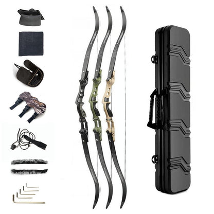 Junxing Archery Taow 62" ILF Recurve Bow 30-60lbs Takedown RH Hunting Target Bow