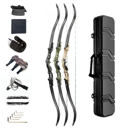 Junxing Archery Taow 62" ILF Recurve Bow 30-60lbs Takedown RH Hunting Target Bow