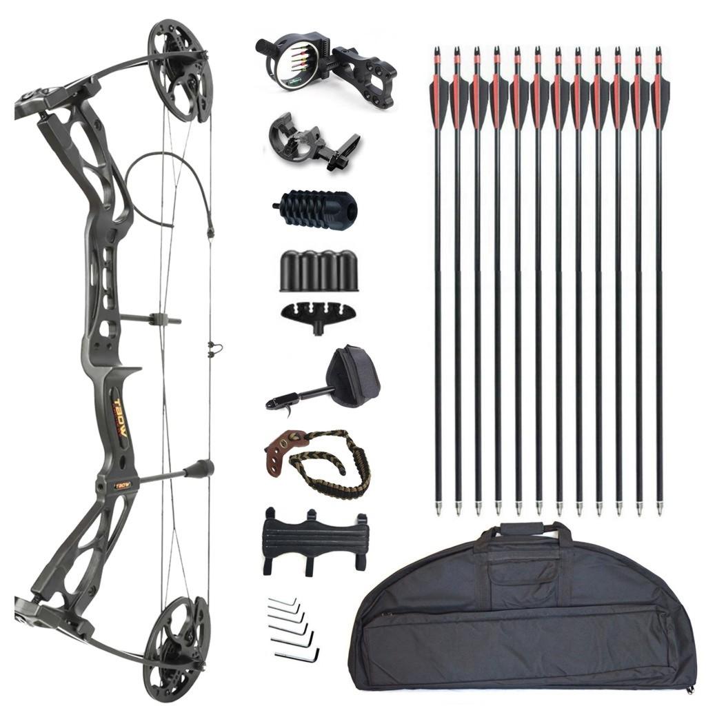 Junxing Compound Bow T8 Dragon For Hunting Target 10-70lb 325FPS RTS Arrow Set