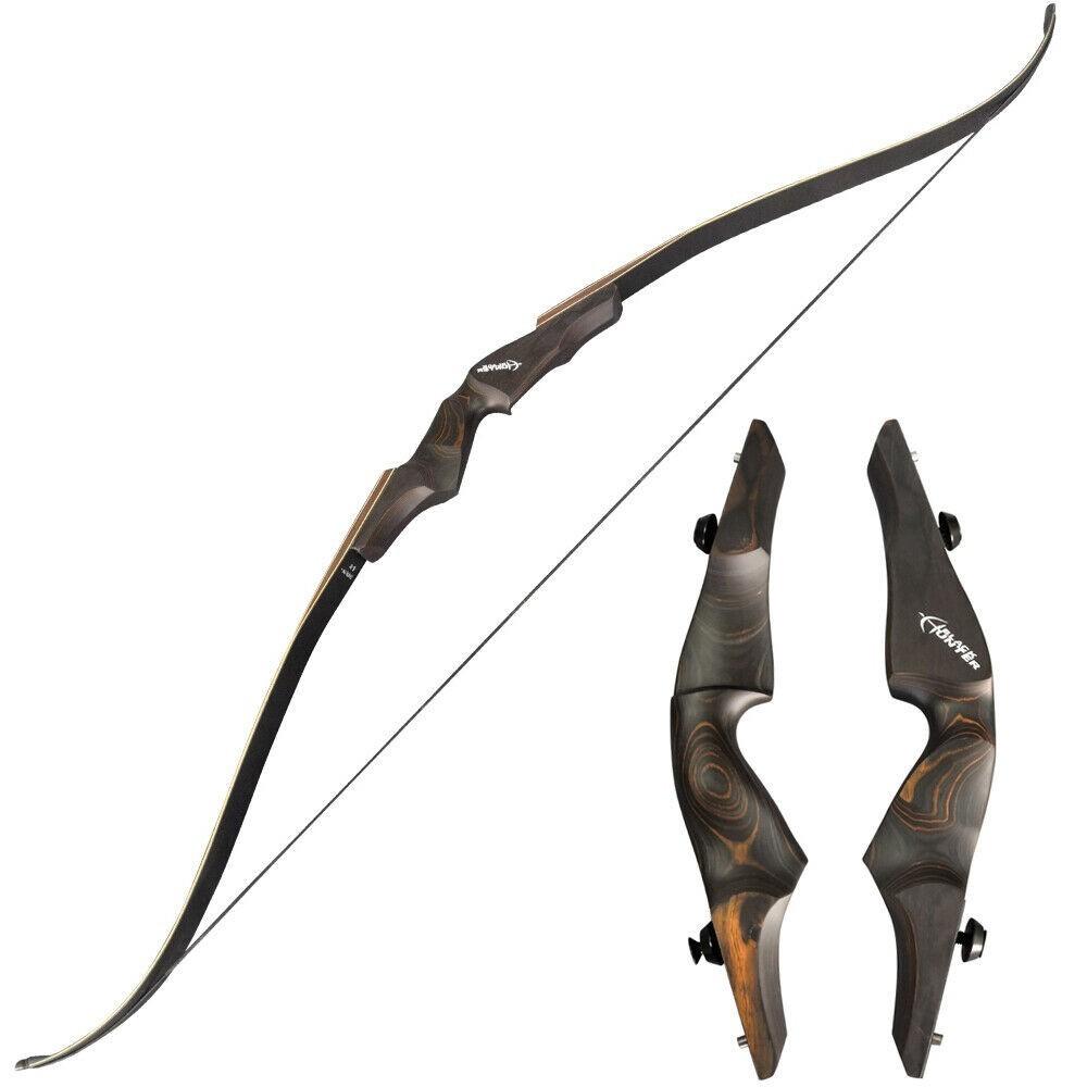 Black Hunter LINGYUN 60″ Take Down Recurve Bow Hunting Target RH/LH 25-60lbs