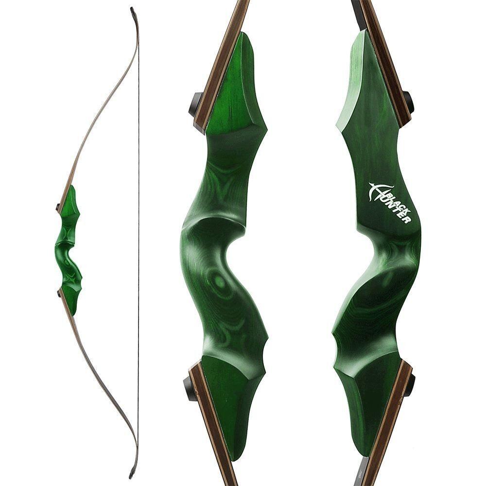 Black Hunter LINGYUN 60″ Take Down Recurve Bow Hunting Target RH/LH 25-60lbs