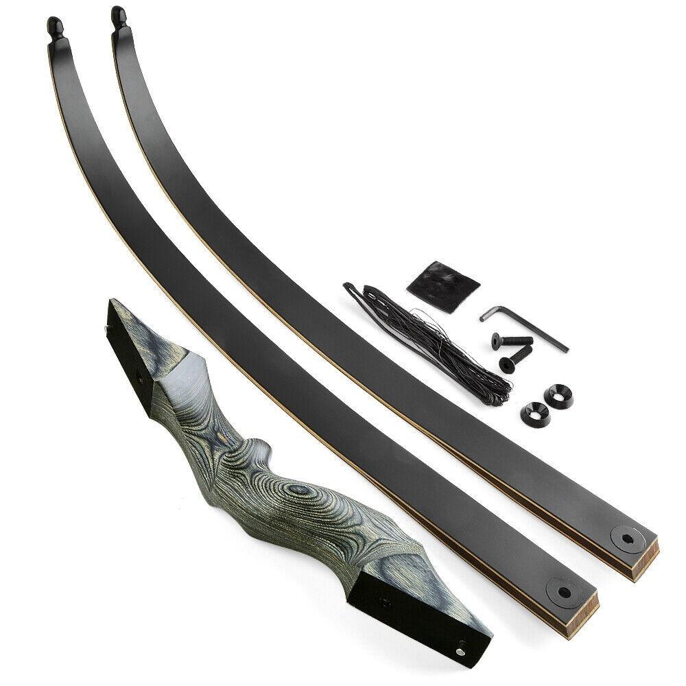 Black Hunter LINGYUN 60″ Take Down Recurve Bow Hunting Target RH/LH 25-60lbs