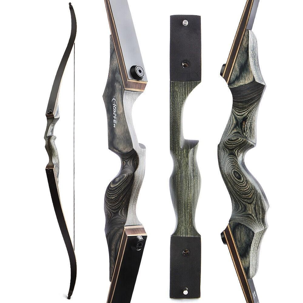 Black Hunter LINGYUN 60″ Take Down Recurve Bow Hunting Target RH/LH 25-60lbs