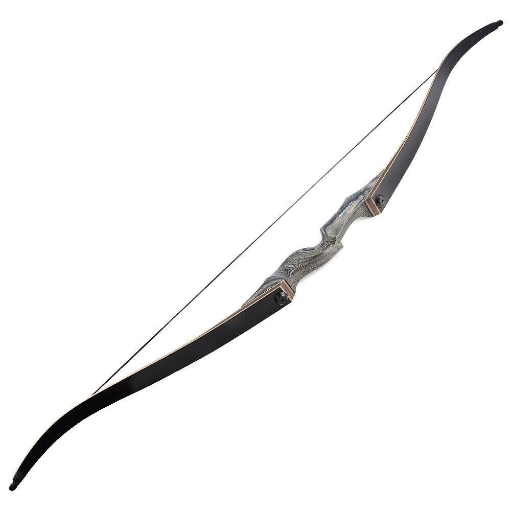 Black Hunter LINGYUN 60″ Take Down Recurve Bow Hunting Target RH/LH 25-60lbs