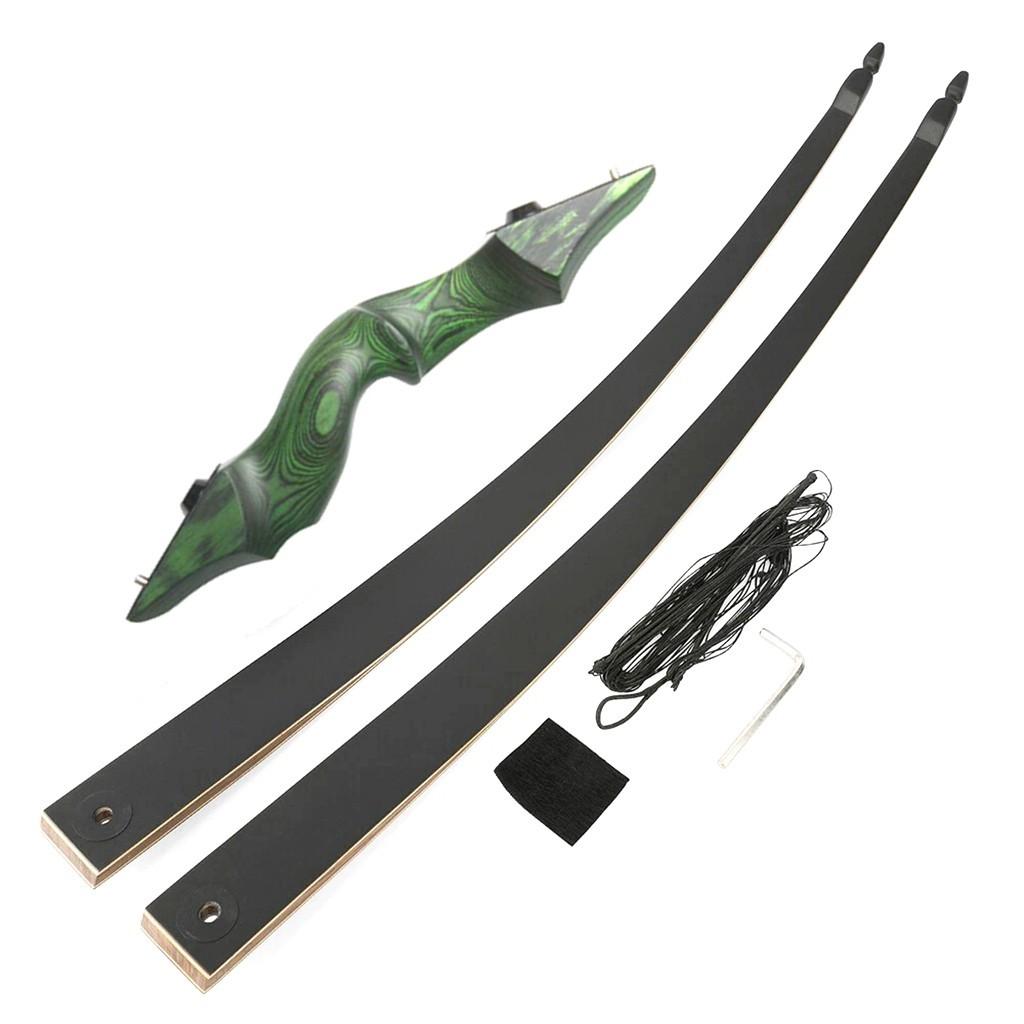 Black Hunter LINGFENG 60″ Take Down Long Bow Hunting Target RH/LH 25-60lbs