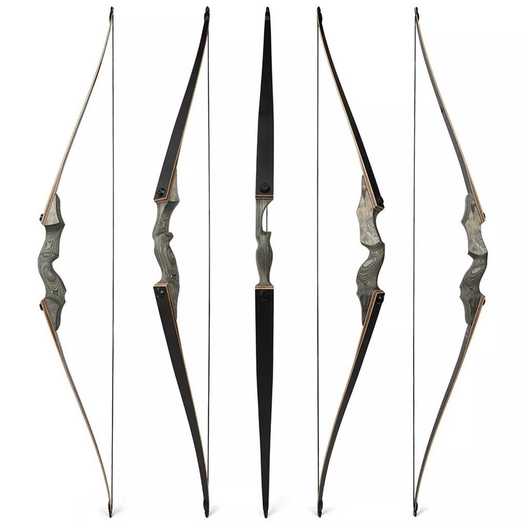Black Hunter LINGFENG 60″ Take Down Long Bow Hunting Target RH/LH 25-60lbs
