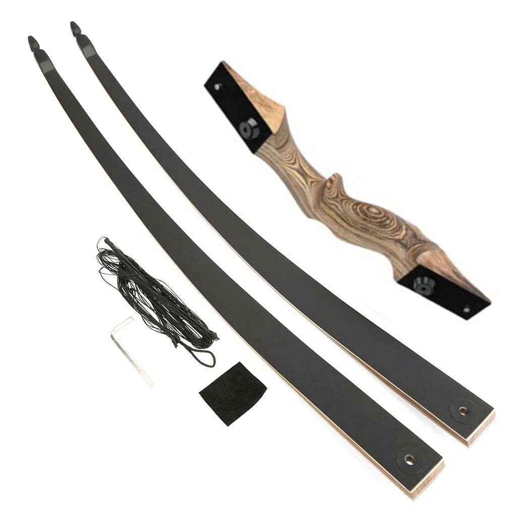 Black Hunter LINGFENG 60″ Take Down Long Bow Hunting Target RH/LH 25-60lbs