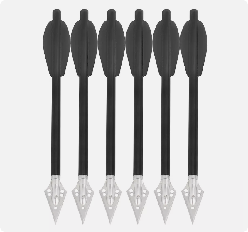 ARCHQUICK 6.3" Crossbow Bolts Aluminium Arrows 2 Blade Broadheads GRN