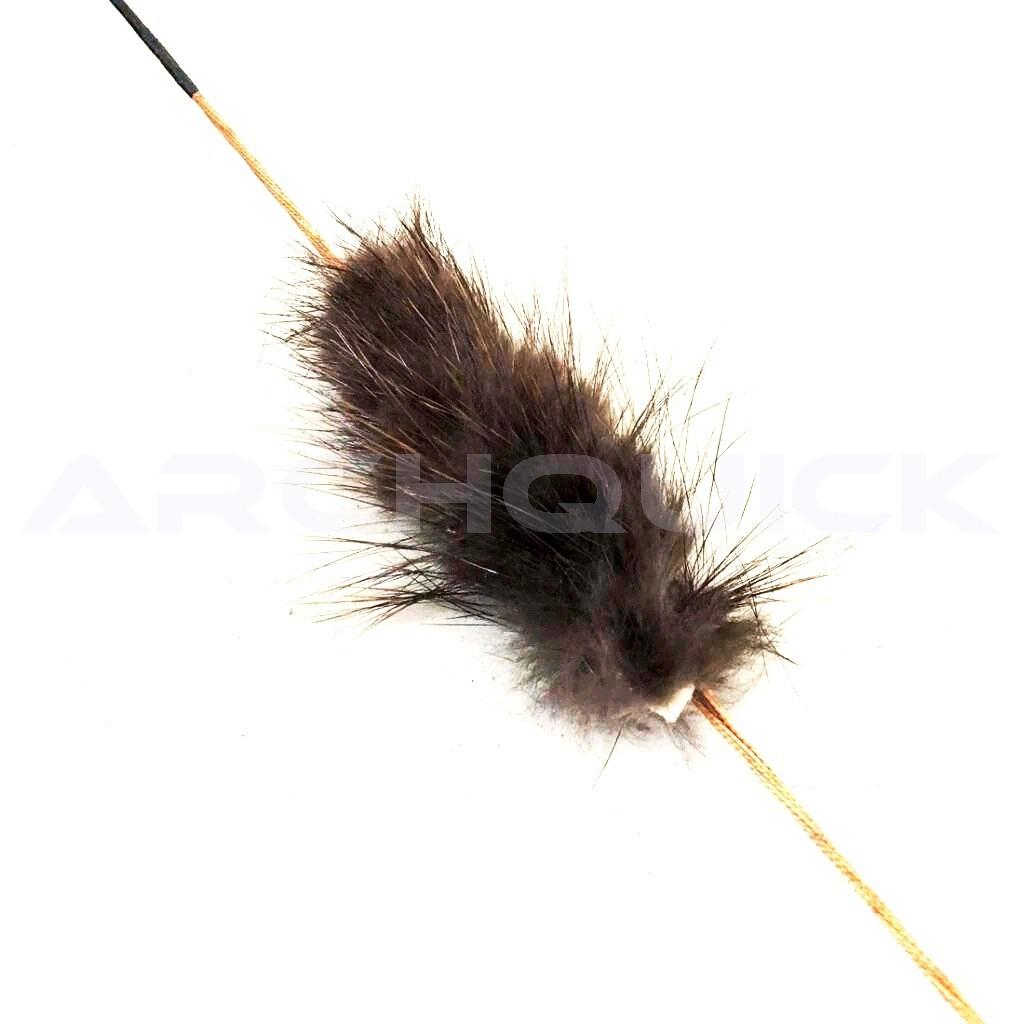 Archquick Archery Beaver Fur Puff Bow String Silencer Traditional Archery