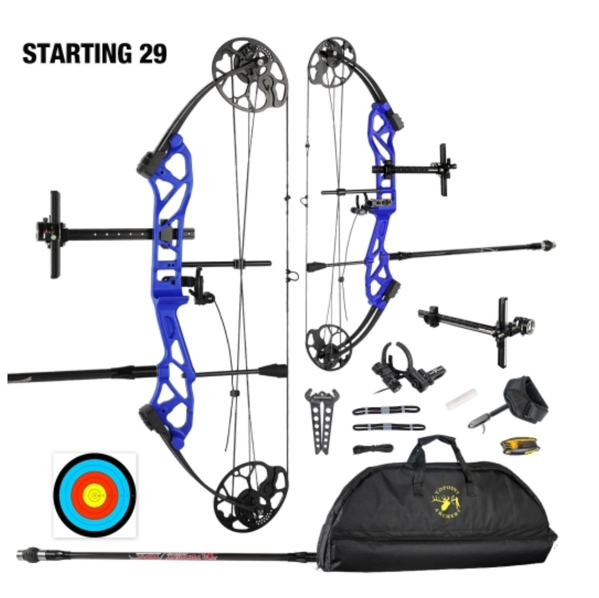 Topoint Starting 29 Youth Target Compound Bow Package 12-40lbs RH